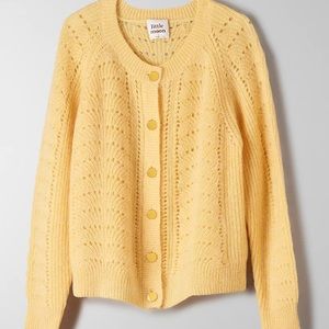 Aritzia Little Moon Yellow Rosella Cardigan, size small